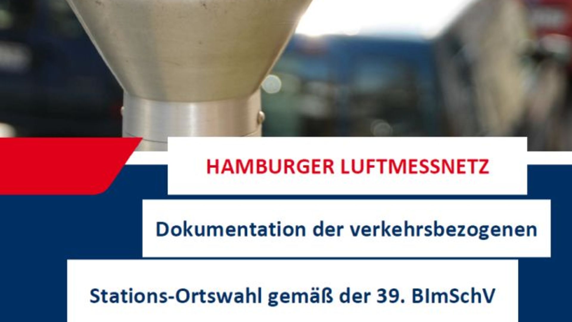 Stationsdokumentation Hamburger Luftmessnetz - Hintergrundstationen - Titelseite